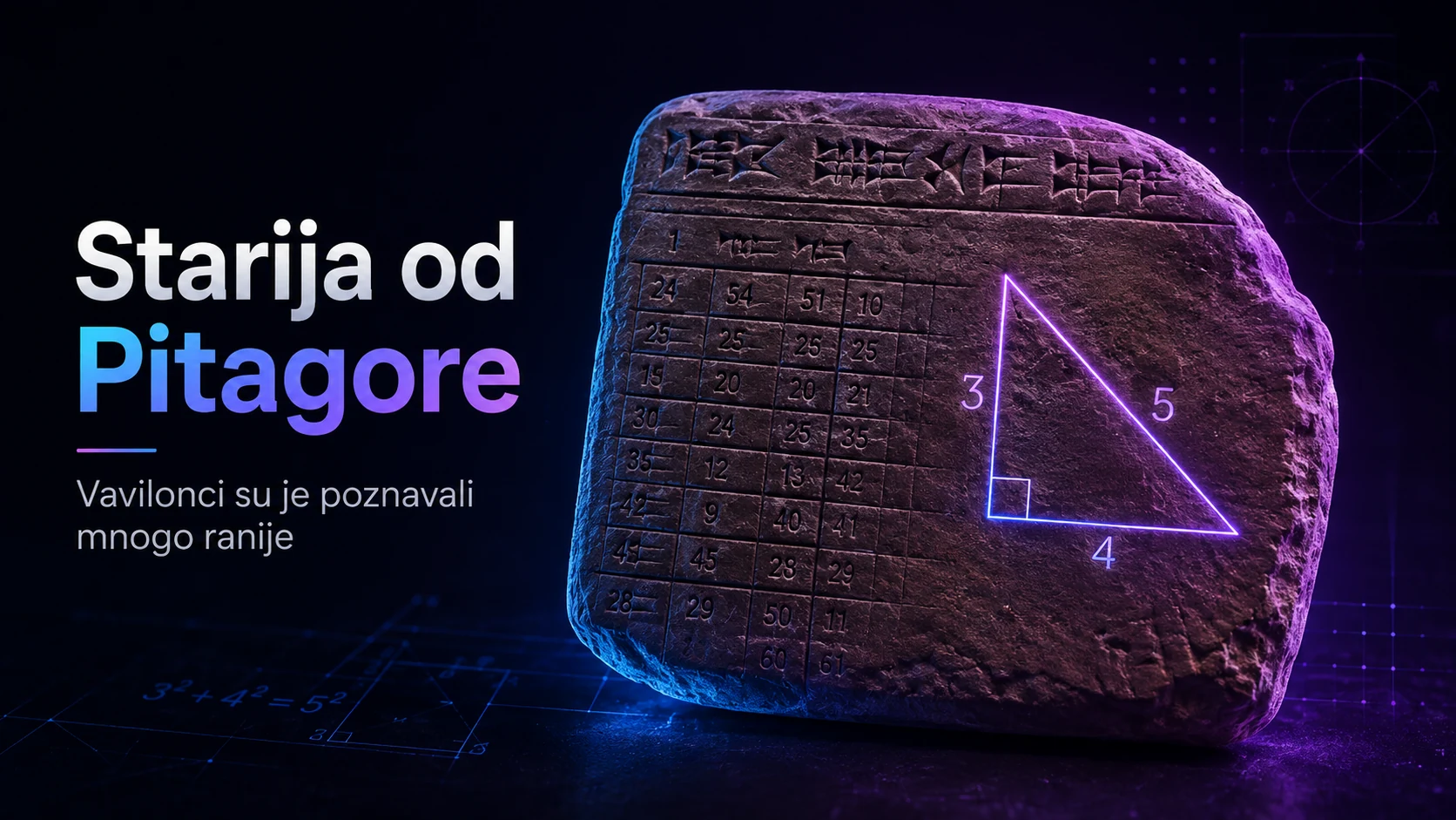 Vavilonci su Pitagorinu teoremu poznavali mnogo prije Pitagore